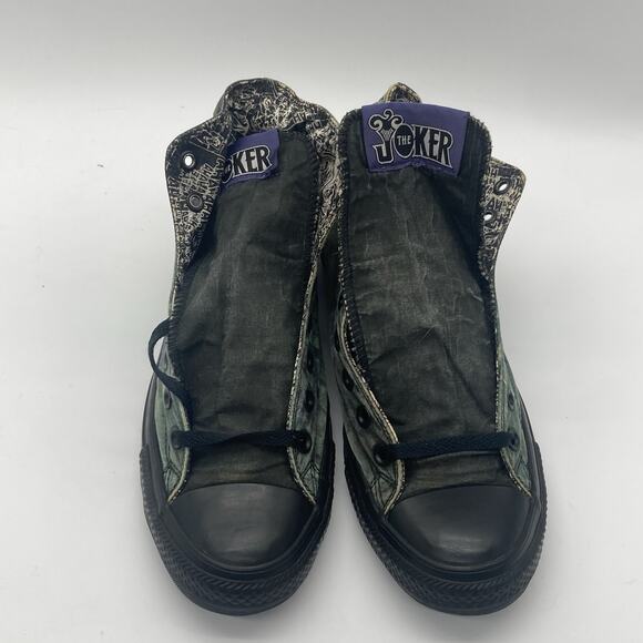 Mens SIze 10 Converse Chuck Taylor All Star High DC Comics Joker Sneaker 150864C - Picture 3 of 8